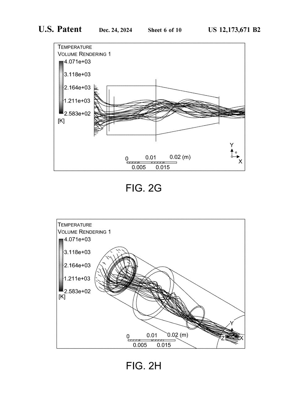 FIG. 3: nozzle and flow embodiment